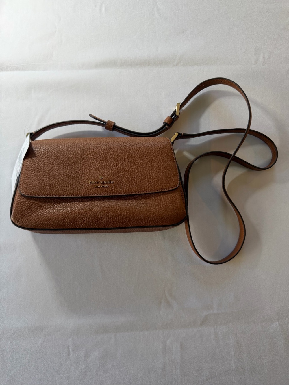 kate spade Sutton Mini Crossbody Warm Ginger Pebbled Leather NWT